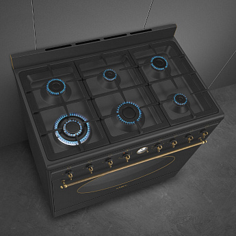 картинка Комбинированная кухонная плита Smeg CO96GMA9  картинка Комбинированная кухонная плита Smeg CO96GMA9
