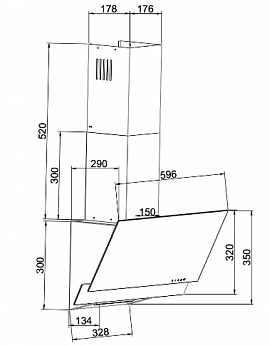 картинка Кухонная вытяжка Monsher REIMS 60 Noir 