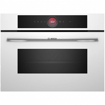 картинка Электрический духовой шкаф с функцией СВЧ Bosch CMG7241W1 белый  картинка Электрический духовой шкаф с функцией СВЧ Bosch CMG7241W1 белый
