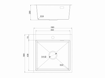 картинка Мойка для кухни Ukinox PRV500.500 -GT10C 0CW  картинка Мойка для кухни Ukinox PRV500.500 -GT10C 0CW