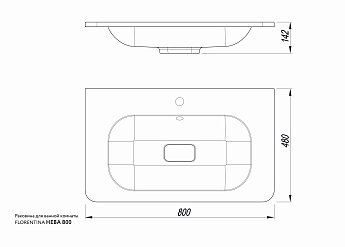 картинка Раковина для ванной Florentina НЕВА-800 кварц 