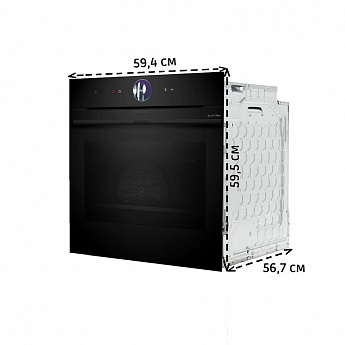 картинка Электрический духовой шкаф Bosch HBG9763B1S черный 