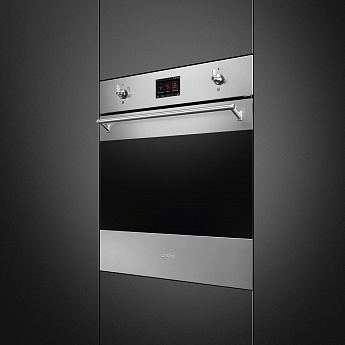 картинка Электрический духовой шкаф с функцией СВЧ и пароварки Smeg SO6303APX  картинка Электрический духовой шкаф с функцией СВЧ и пароварки Smeg SO6303APX