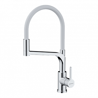 картинка Смеситель Omoikiri SINTO 2 PLUS белый излив/хром 