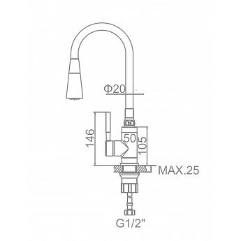 картинка Смеситель Ledeme L4199-3 белый  картинка Смеситель Ledeme L4199-3 белый