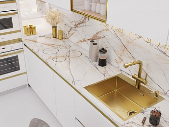 картинка Кухонная мойка Emar EMB-560(TOP) PVD Golden 