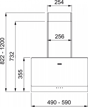 картинка Кухонная вытяжка полновстраиваемая Franke TEMPER 50 WH/SS 