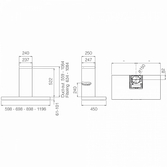 картинка Кухонная вытяжка Elica SPOT PLUS IX/A/90 