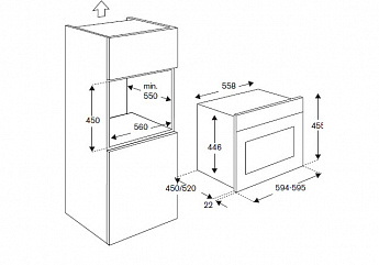 картинка Электрический духовой шкаф с функцией СВЧ Bertazzoni F457MODMWTC медь 