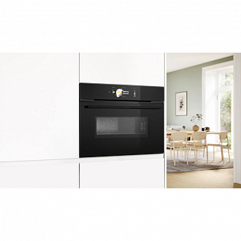картинка Электрический духовой шкаф с функцией СВЧ Bosch CMG978NB1 черный  картинка Электрический духовой шкаф с функцией СВЧ Bosch CMG978NB1 черный