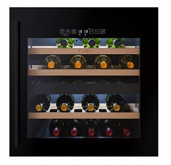 картинка Встраиваемый винный шкаф Lex LWD6036BL dual zone S 