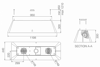 картинка Кухонная вытяжка Elica IKONA MAXXI PURE IX/F/120  картинка Кухонная вытяжка Elica IKONA MAXXI PURE IX/F/120
