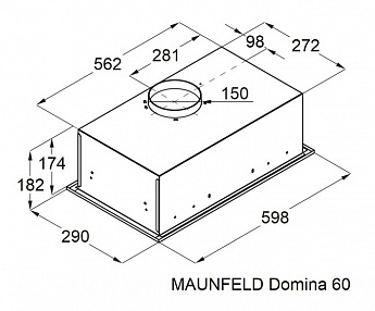 картинка Кухонная вытяжка Maunfeld DOMINA 60 WHITE 