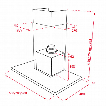 картинка Кухонная вытяжка Teka DSJ 650 SS 