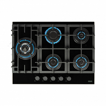 картинка Газовая варочная панель Delonghi GERMANA 7GW NB черный  картинка Газовая варочная панель Delonghi GERMANA 7GW NB черный
