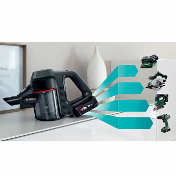 картинка Пылесос вертикальный Bosch BBS712A черный  картинка Пылесос вертикальный Bosch BBS712A черный