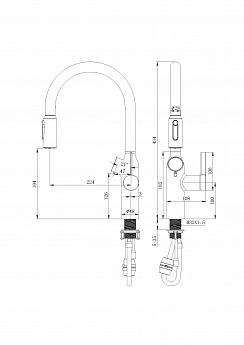 картинка Смеситель Oulin OL - 8018 BLACK  картинка Смеситель Oulin OL - 8018 BLACK