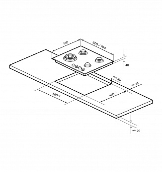 картинка |Discount| Варочная панель Lex GVG 640-1 WH 