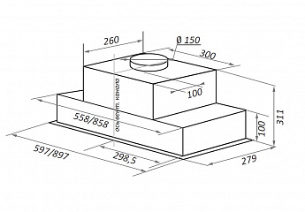 картинка Кухонная вытяжка Maunfeld FANTASY LIGHT 60 WHITE 
