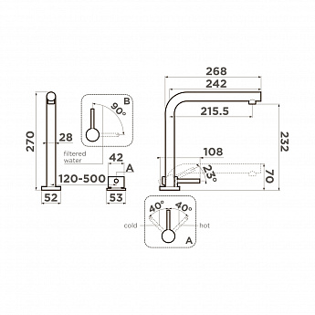 картинка Смеситель Omoikiri Nara 2 Plus-C 