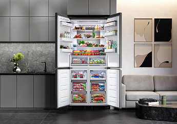 картинка Полувстраиваемый холодильник Lex LCD485STGIDBI каменно-серая 