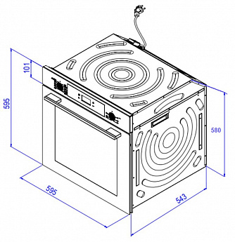 картинка Электрический духовой шкаф Weissgauff EOV 29 PDBS 