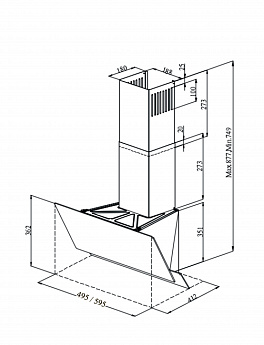 картинка Кухонная вытяжка Monsher STELLA 60 Noir 