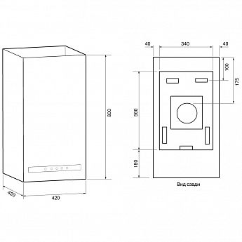 картинка Кухонная вытяжка Krona DITA F MAX 420 black SGC 
