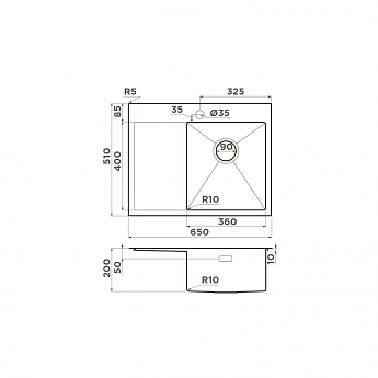 картинка Мойка Omoikiri Akisame-65-GM-R 