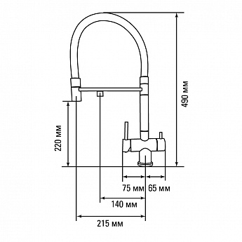 картинка Смеситель Gerdamix MORADO гибкий излив (DG) 