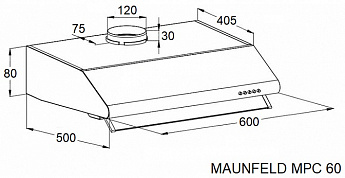 картинка Кухонная вытяжка Monsher Loin 60 Acier 