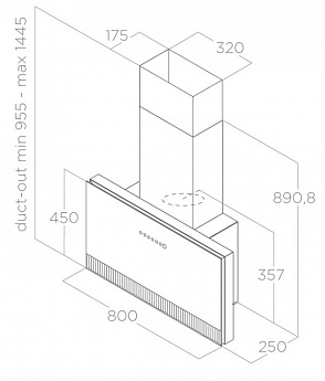 картинка Кухонная вытяжка Elica SUPER PLAT GR/F/80 