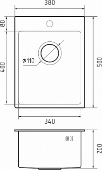 картинка Мойка для кухни Rivelato Rinox 3850 PVD black  картинка Мойка для кухни Rivelato Rinox 3850 PVD black