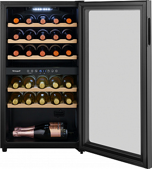 картинка Полувстраиваемый винный шкаф Weissgauff WWC-29 DB DualZone 