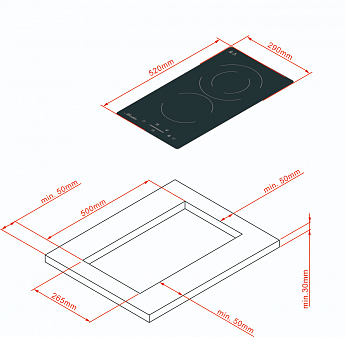 картинка Электрическая варочная панель Monsher MHE 3002 