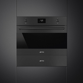 картинка Микроволновая печь Smeg SO4301M0N черный матовый  картинка Микроволновая печь Smeg SO4301M0N черный матовый
