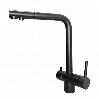 картинка Комплект мойка и смеситель Gerda 6045 G+SM.Black 