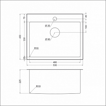 картинка Мойка для кухни Emar EMB-115 PVD Nano Satine  картинка Мойка для кухни Emar EMB-115 PVD Nano Satine