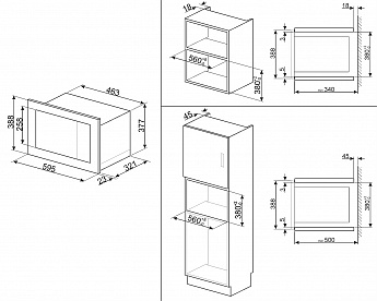 картинка Микроволновая печь Smeg FMI020X  картинка Микроволновая печь Smeg FMI020X