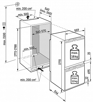 картинка Встраиваемый холодильник Liebherr ICND 5123 
