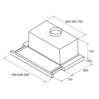 картинка Кухонная вытяжка Jetair AURORA LX/GRX/F/60 