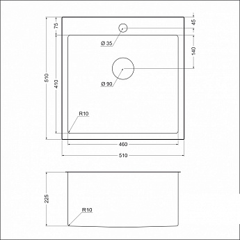 картинка Мойка для кухни Emar EMB-116 PVD Nano Satine  картинка Мойка для кухни Emar EMB-116 PVD Nano Satine
