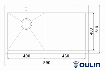 картинка Мойка для кухни Oulin OL-FTL101R 