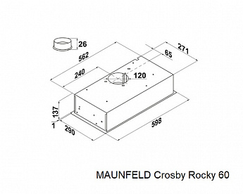 картинка Кухонная вытяжка Maunfeld CROSBY ROCKY 60 GLASS WHITE  картинка Кухонная вытяжка Maunfeld CROSBY ROCKY 60 GLASS WHITE
