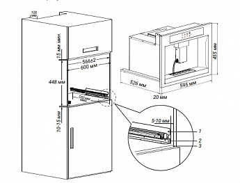 картинка Кофемашина встраиваемая Hiberg PROFF-K черная 