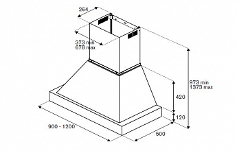 картинка Кухонная вытяжка Bertazzoni K120HERTX+KC48HERTAV слоновая кость 