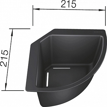 картинка Коландер Blanco 235866 пластик черный 