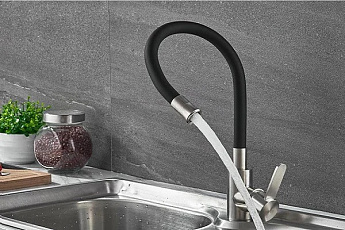 картинка Смеситель Ledeme L74004-2 черный 