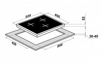 картинка Электрическая варочная панель Maunfeld CVCE453BDBK 