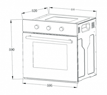 картинка Электрический духовой шкаф Weissgauff EOM 105 B 